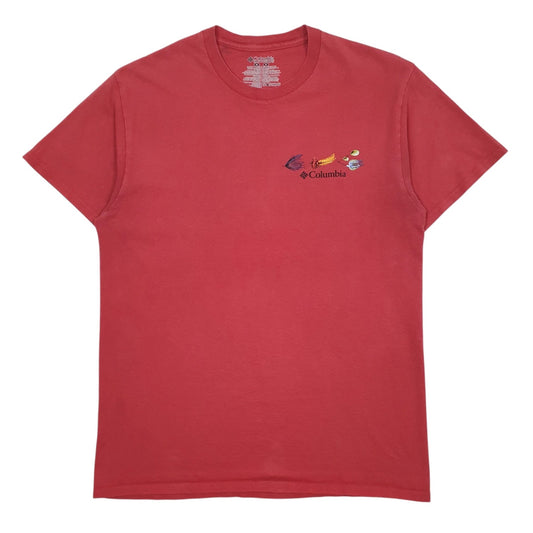Mens Red Columbia Sportswear Company  Short Sleeve T Shirt