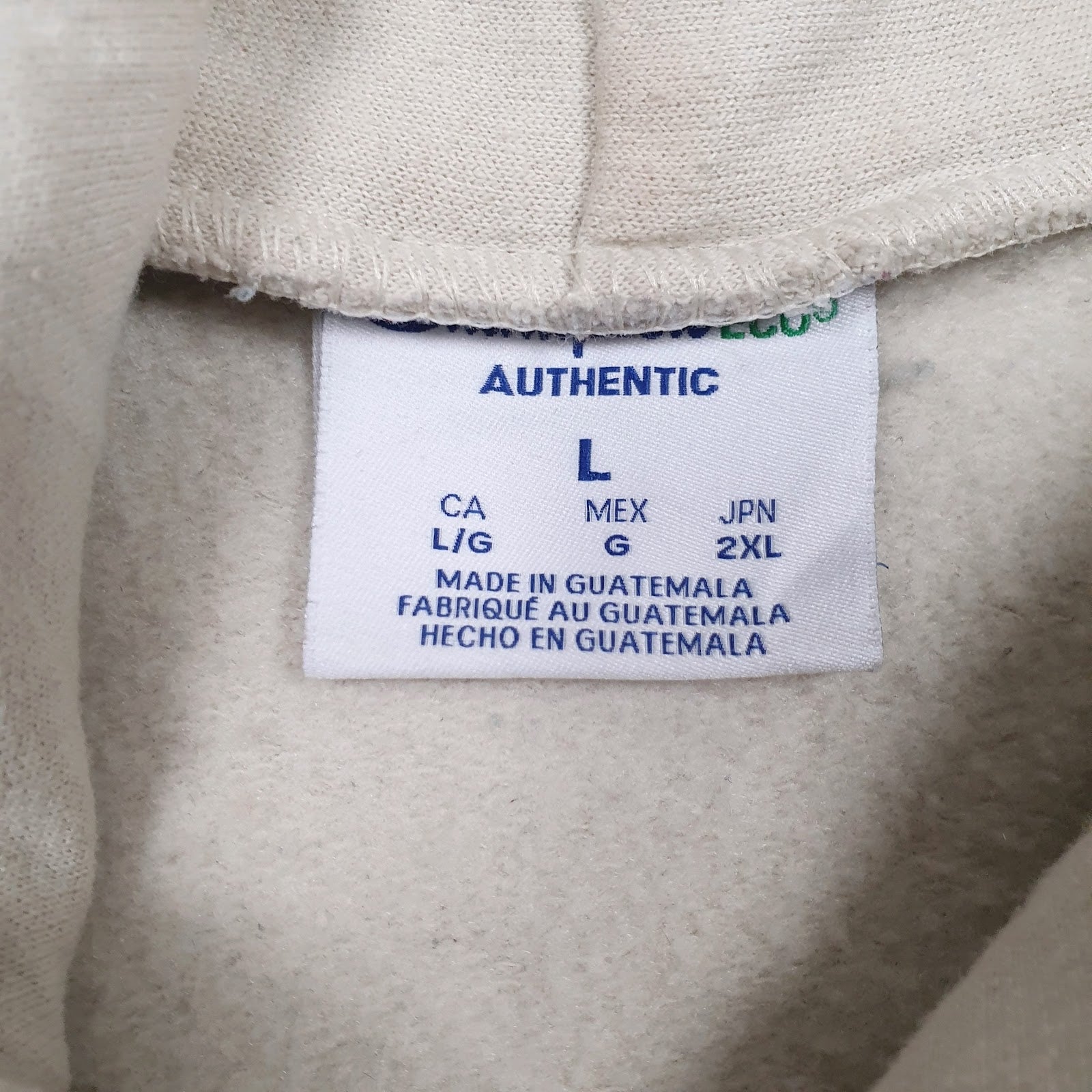 Mens Beige Champion  Hoodie Jumper