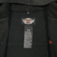 Mens Black Harley Davidson Hoodie Gilet Jumper