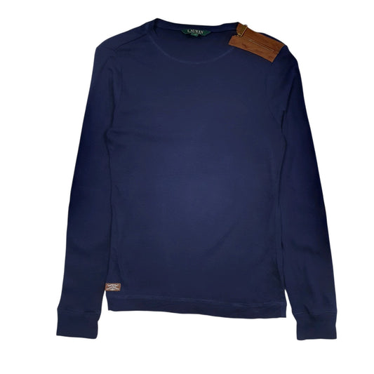 Womens Navy Ralph Lauren Lightweight Crewneck Jumper