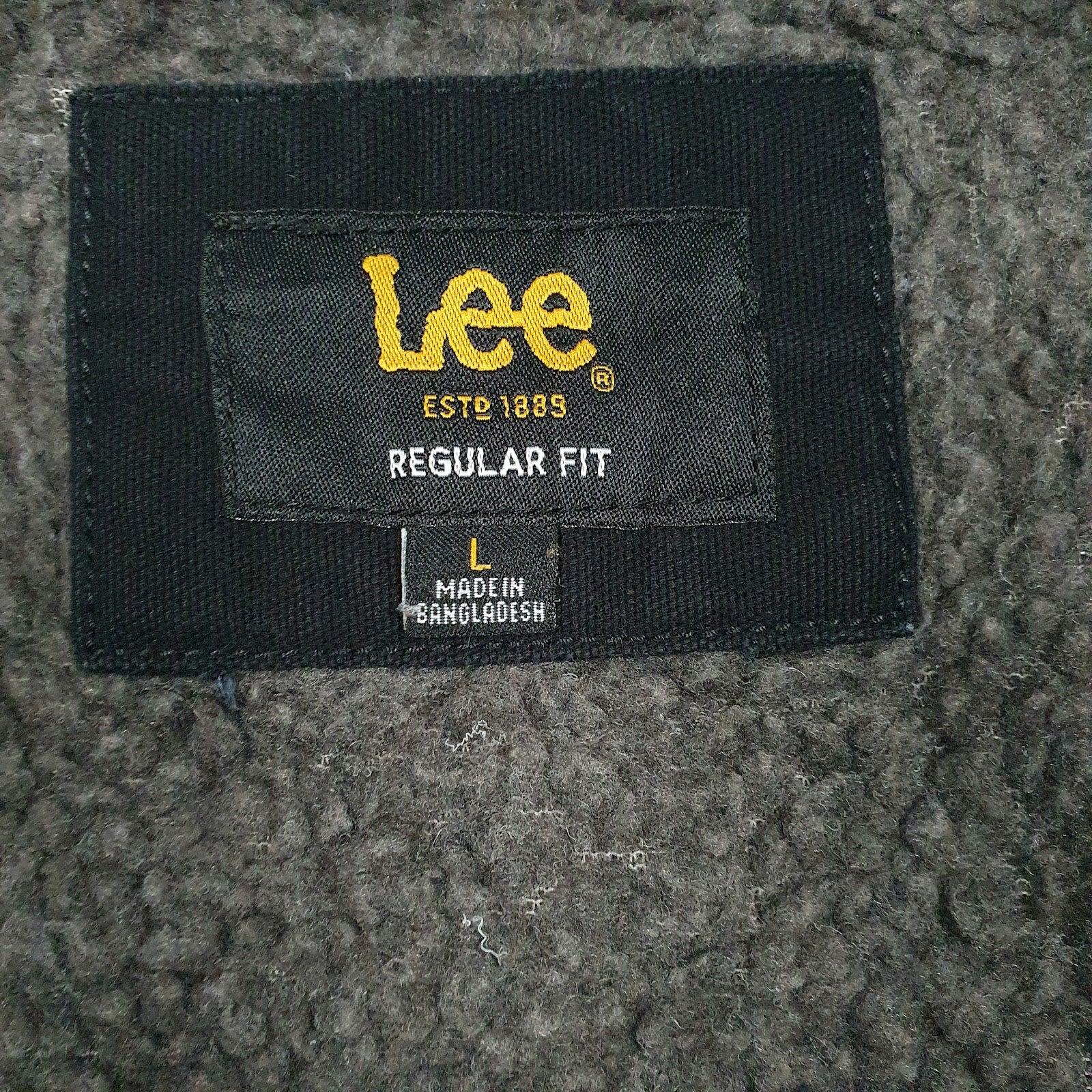 Mens Black Lee Sherpa Lined  Coat