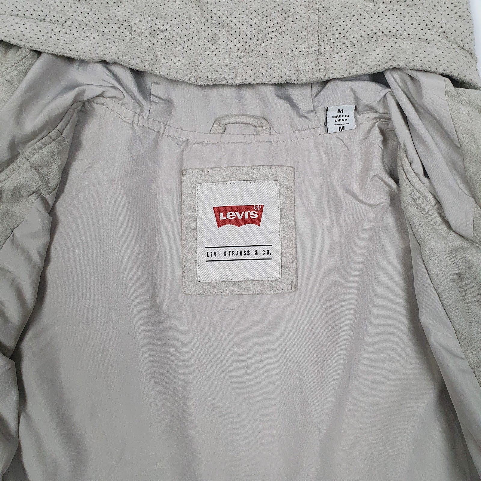 Mens Grey Levis Mesh Hoodie  Coat