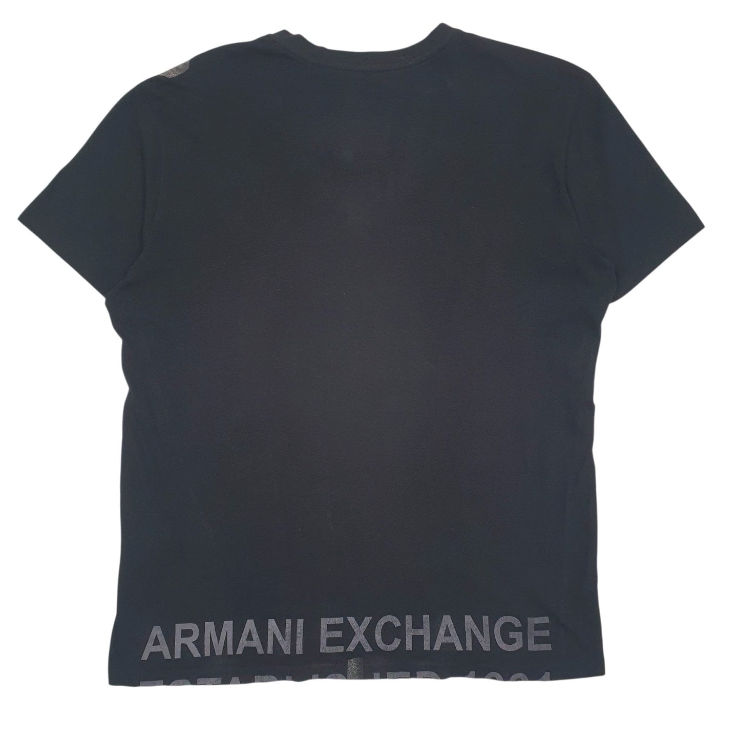 Mens Black Armani Exchange V Neck  T Shirt