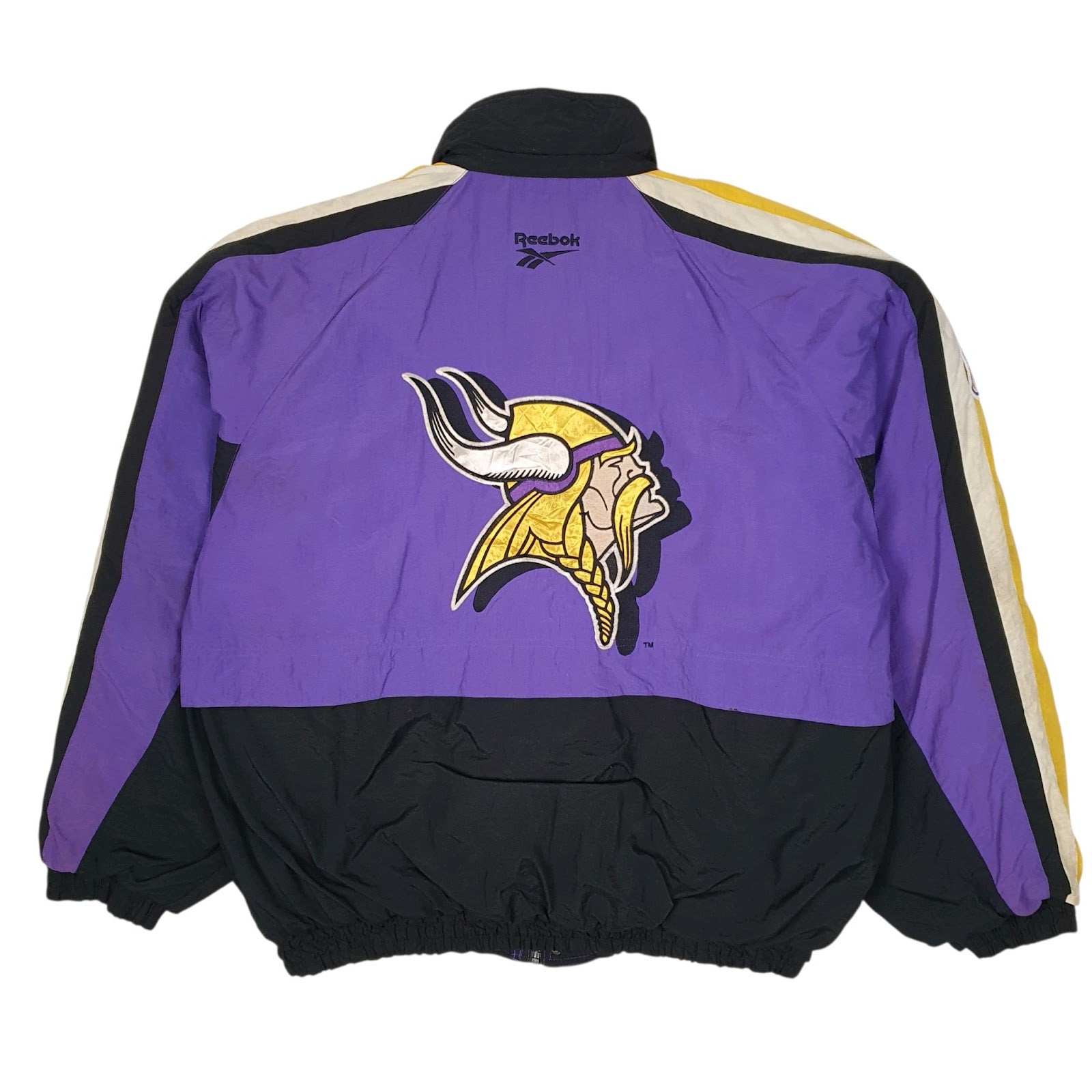 Mens Black NFL Minnesota Vikings Pro Line Vintage 90s  Coat