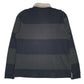 Mens Grey Banner Supply Rugby Crewneck Polo Shirt