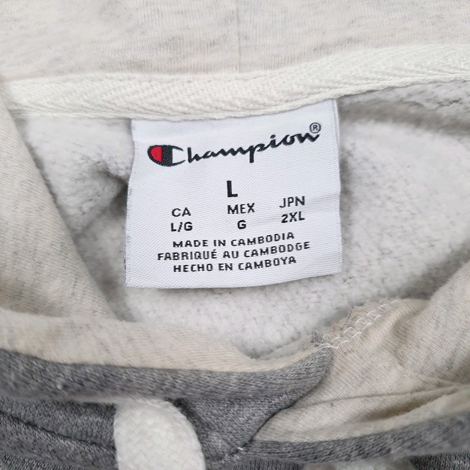 Mens Grey Champion  Hoodie Jumper