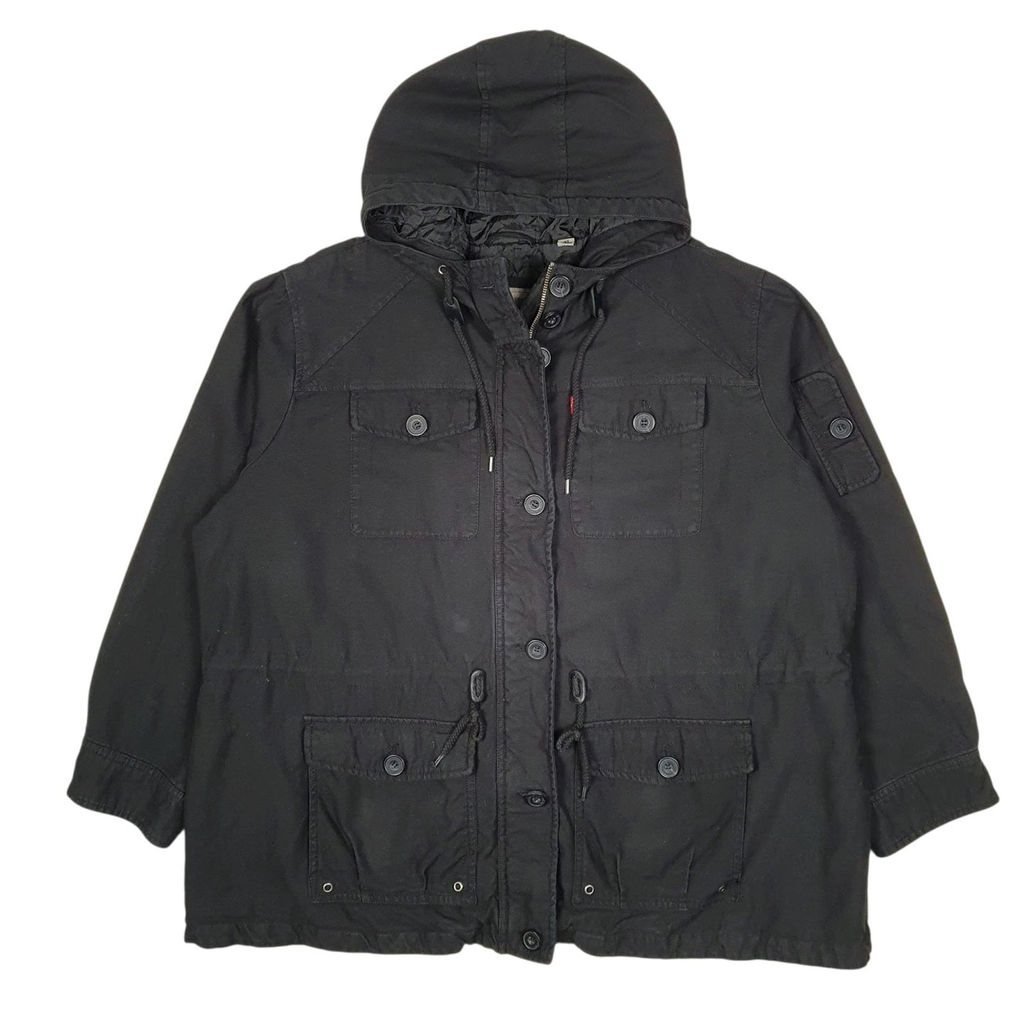 Womens Black Levis   Coat