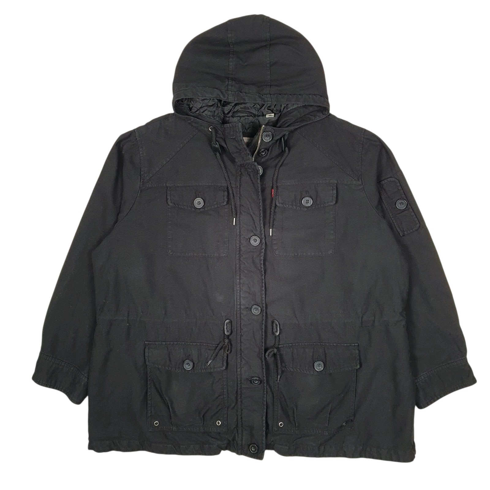 Womens Black Levis   Coat