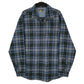Mens Green Eddie Bauer Heavyweight Plaid Flannel Long Sleeve Shirt