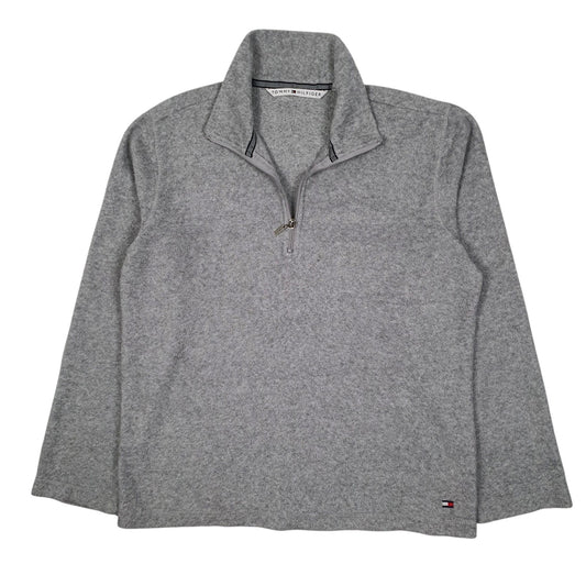 Womens Grey Tommy Hilfiger  Quarter Zip Jumper