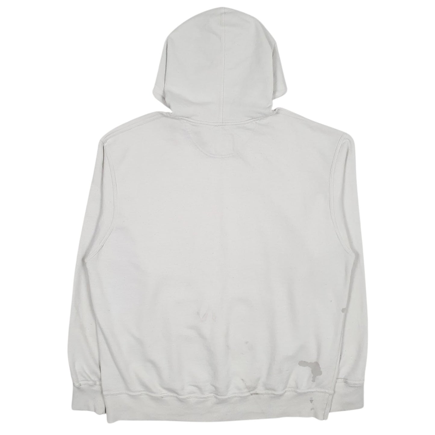 Mens White Champion Spellout Hoodie Jumper