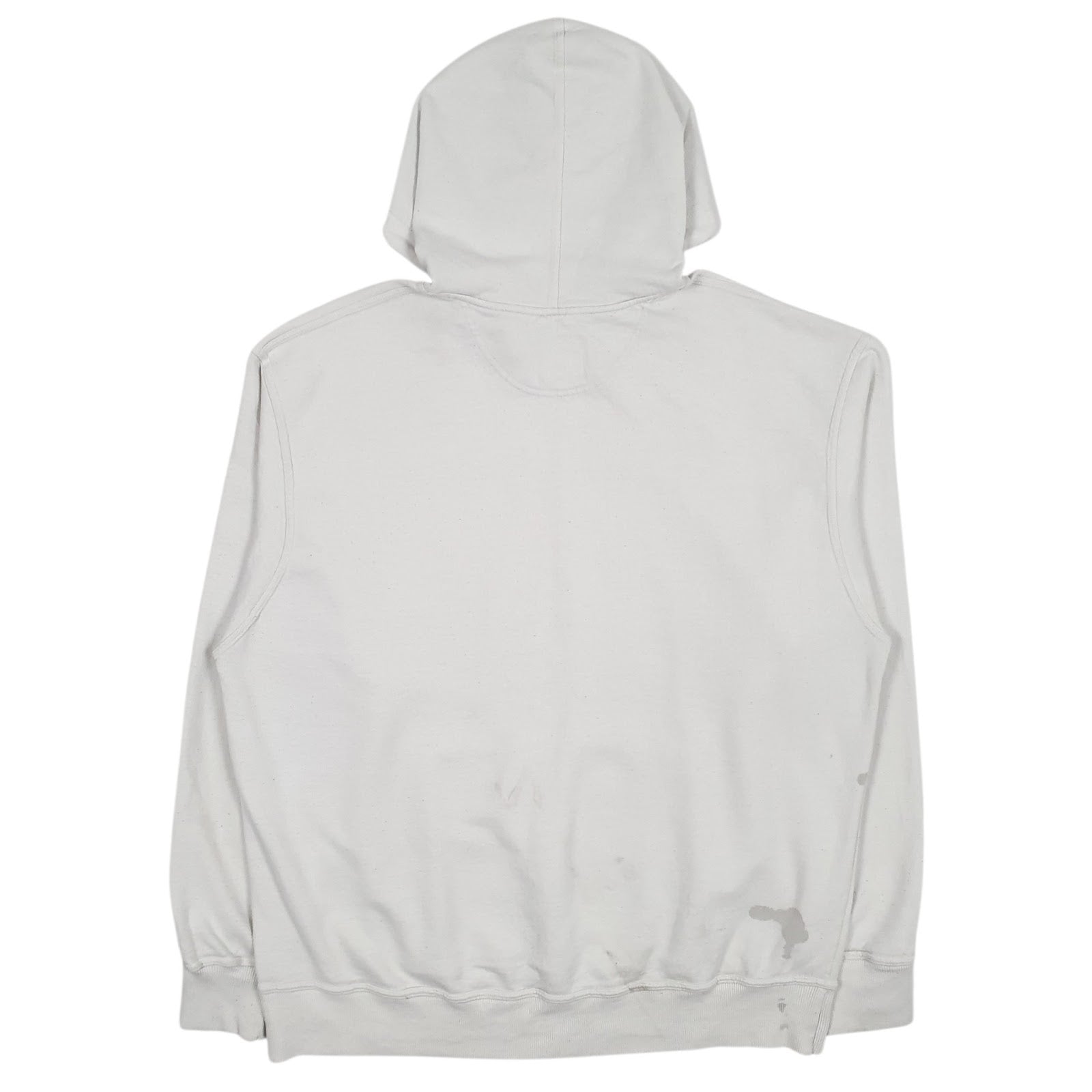 Mens White Champion Spellout Hoodie Jumper