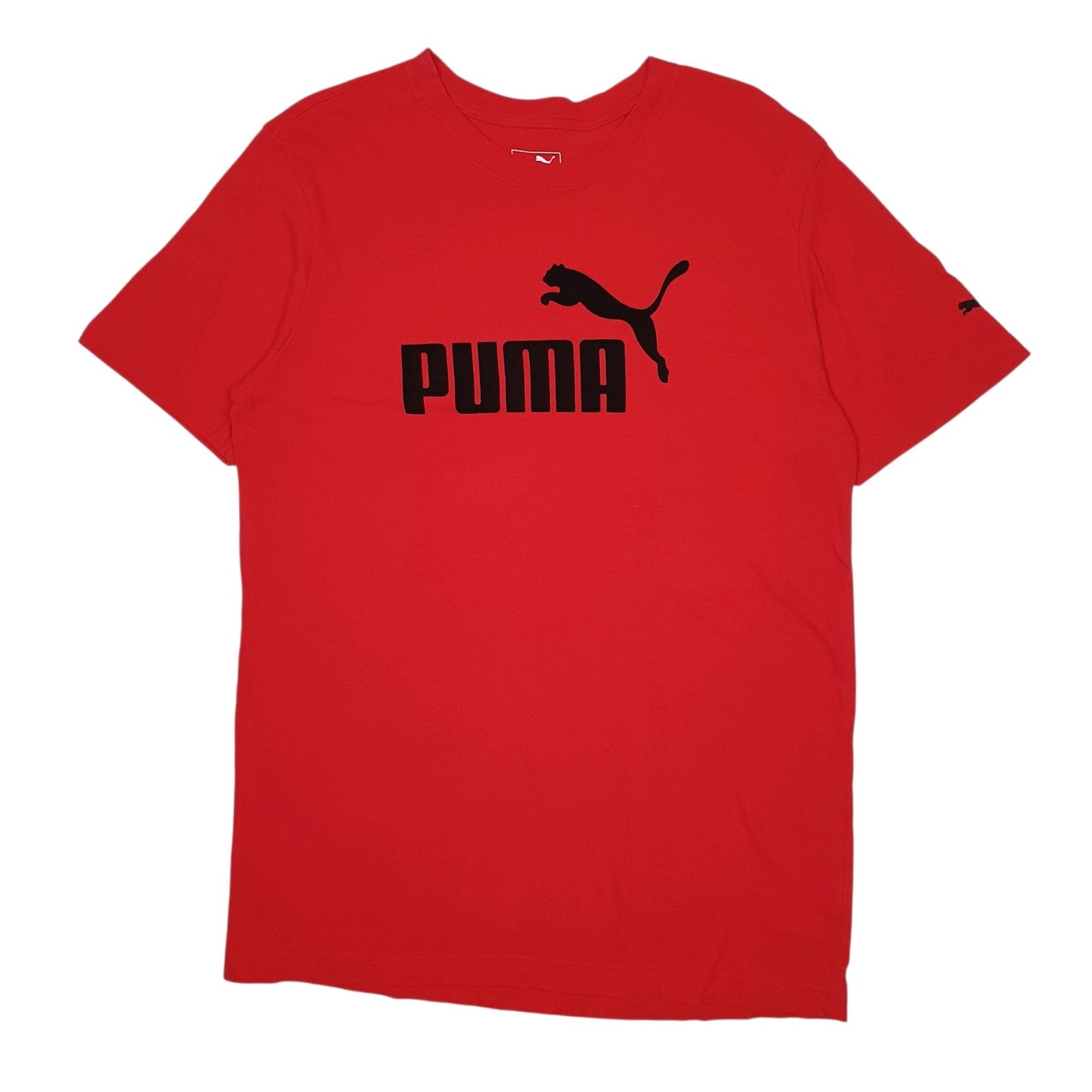 Mens Red Puma  Short Sleeve T Shirt