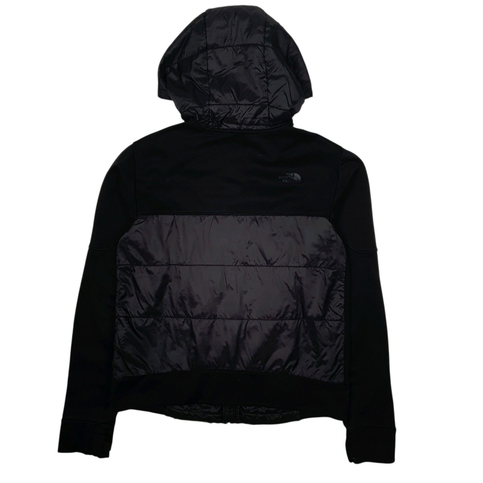 Womens Black The North Face Softshell Hooded Crewneck Coat