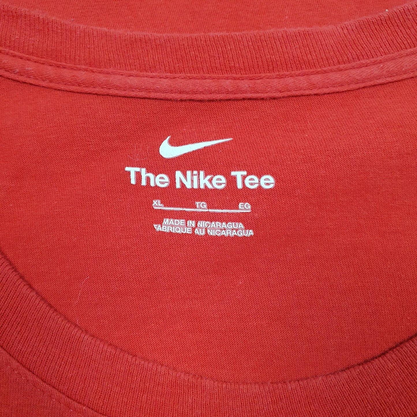 Mens Red Nike Swoosh Air  T Shirt