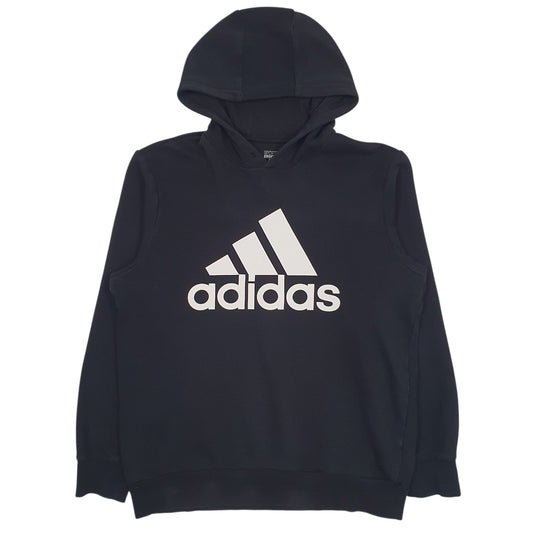 Mens Black Adidas Spellout Hoodie Jumper