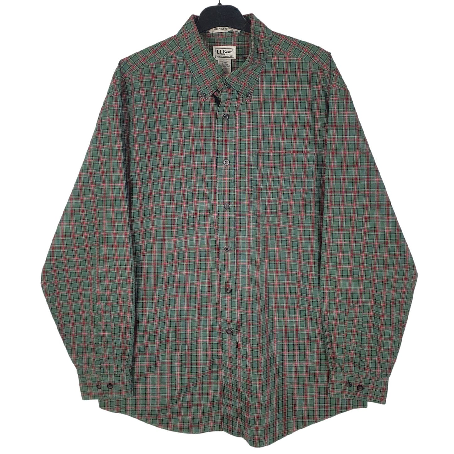 Mens Green L.L.Bean  Long Sleeve Shirt