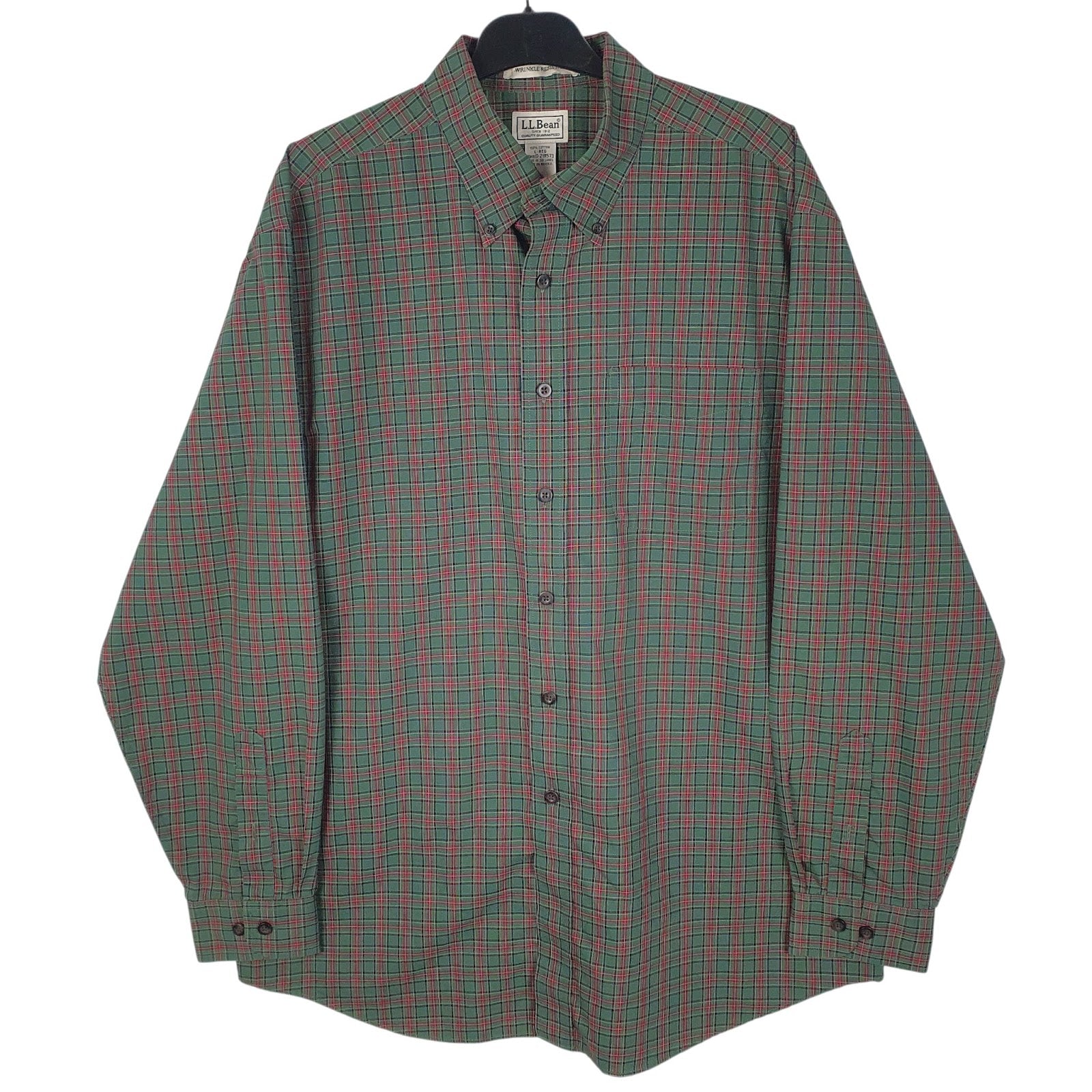 Mens Green L.L.Bean  Long Sleeve Shirt
