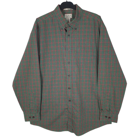 Mens Green L.L.Bean  Long Sleeve Shirt