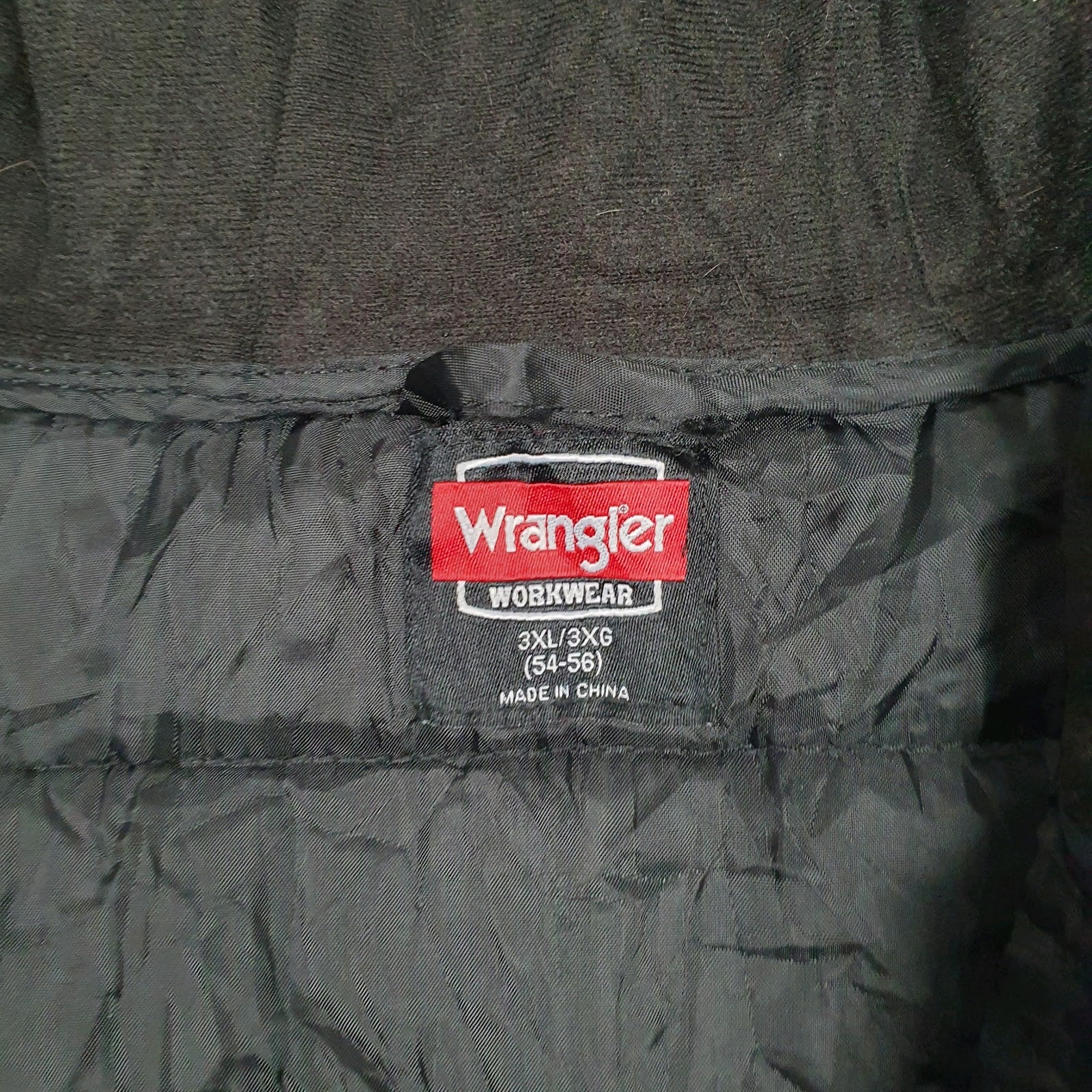 Mens Black Wrangler Workwear Padded  Coat
