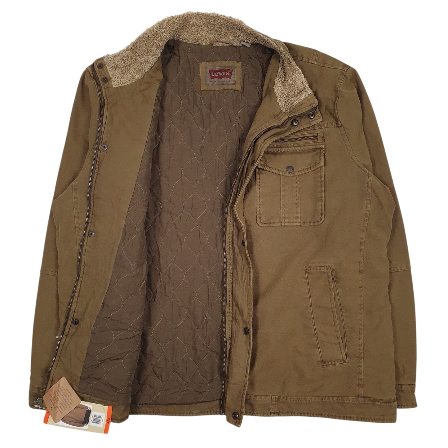 Mens Brown Levis Padded  Coat