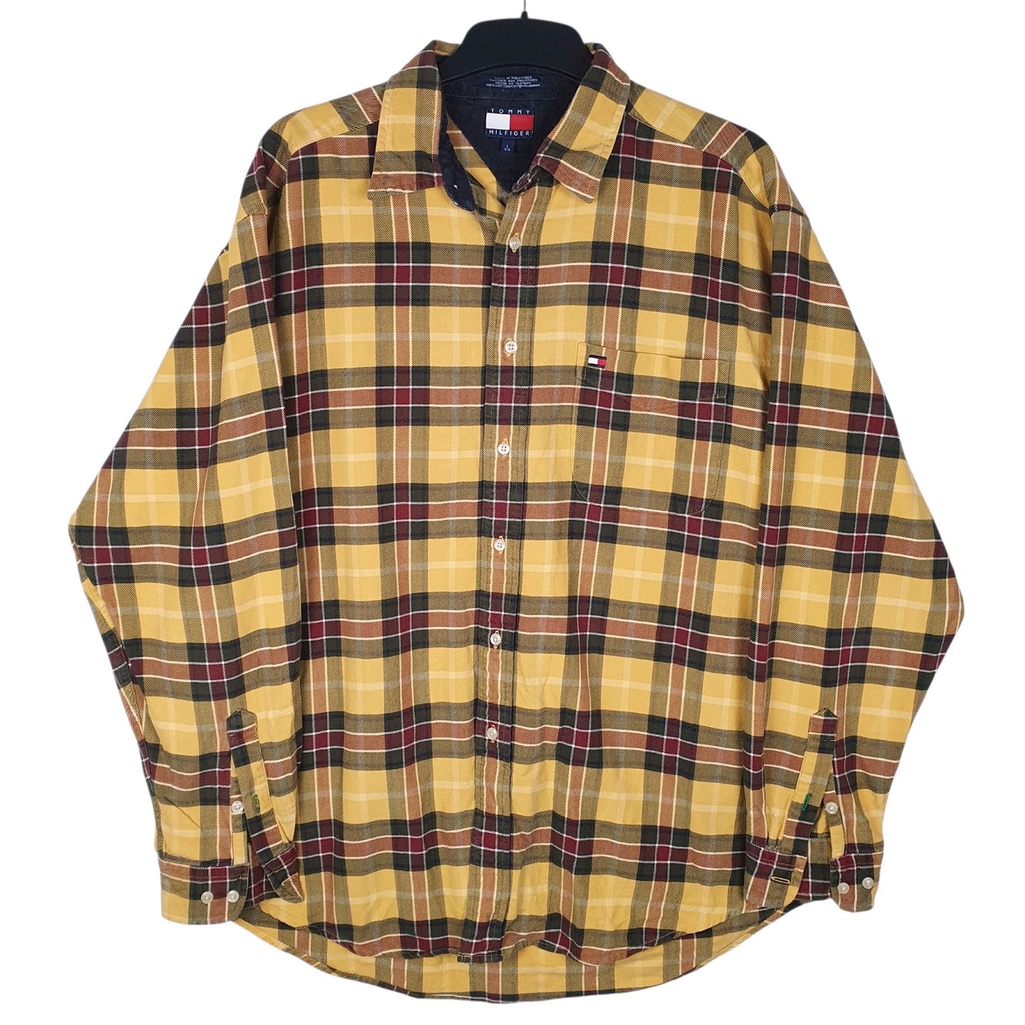 Mens Yellow Tommy Hilfiger Vintage Long Sleeve Shirt