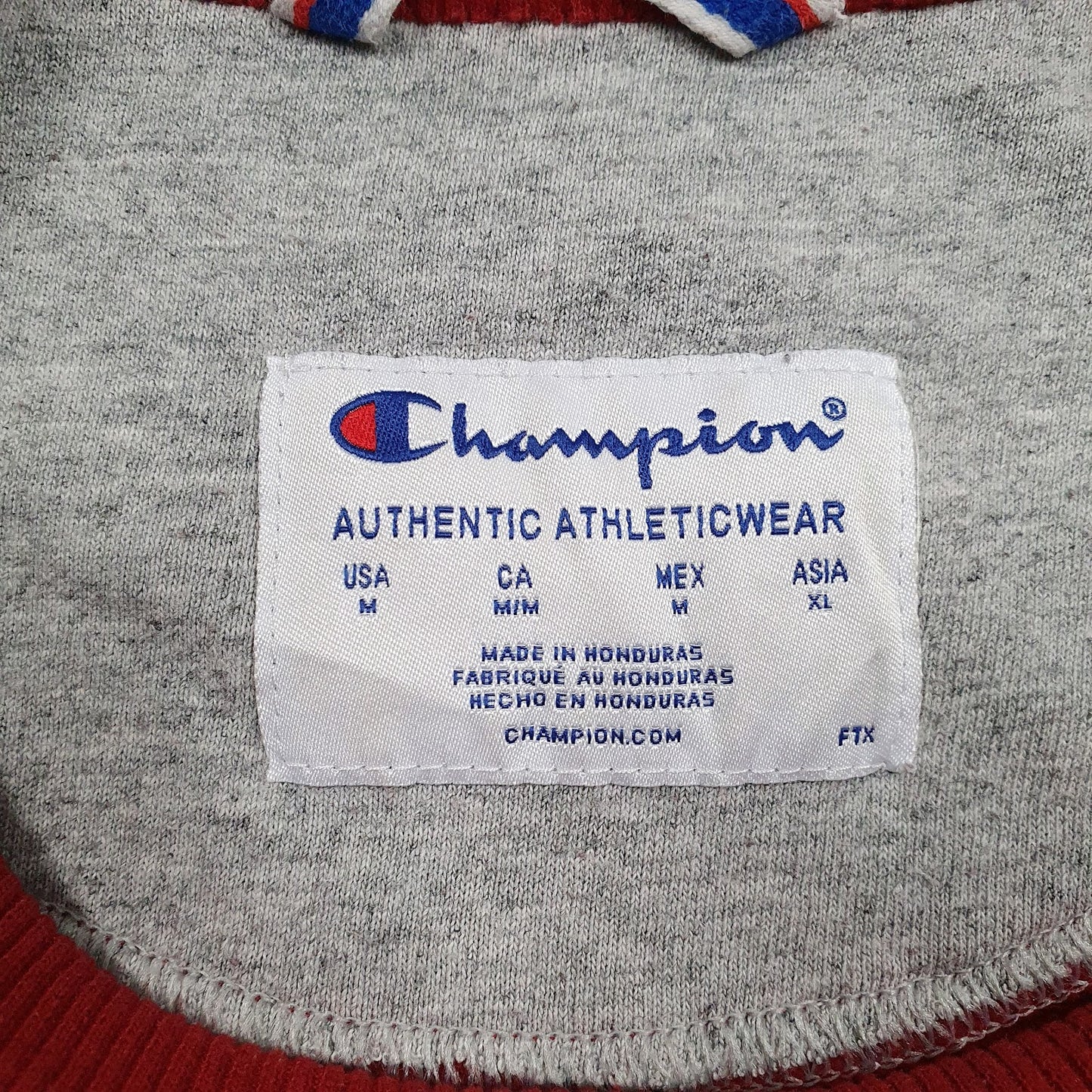 Mens Red Champion  Crewneck Jumper