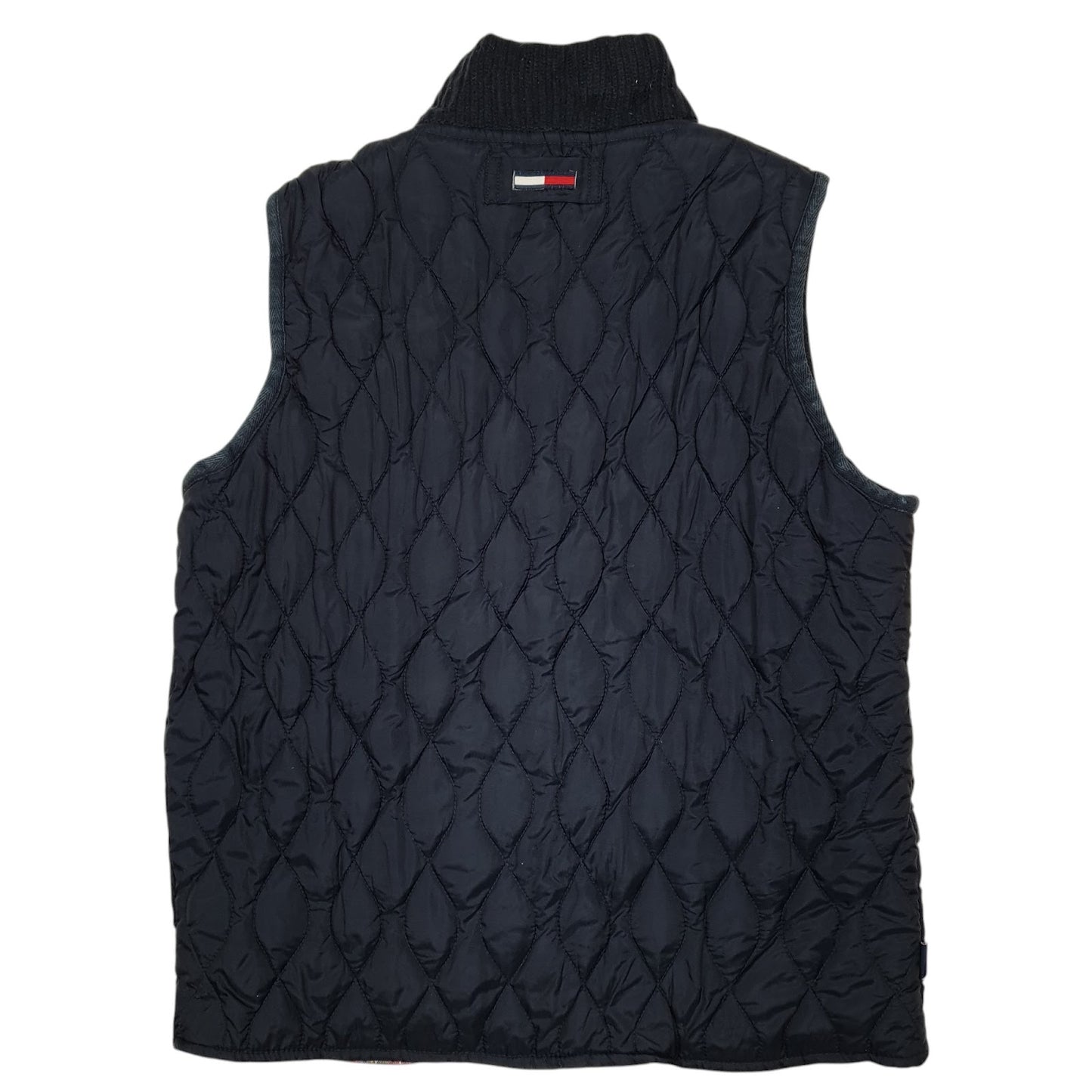 Womens Navy Tommy Hilfiger Quilted Crewneck Coat