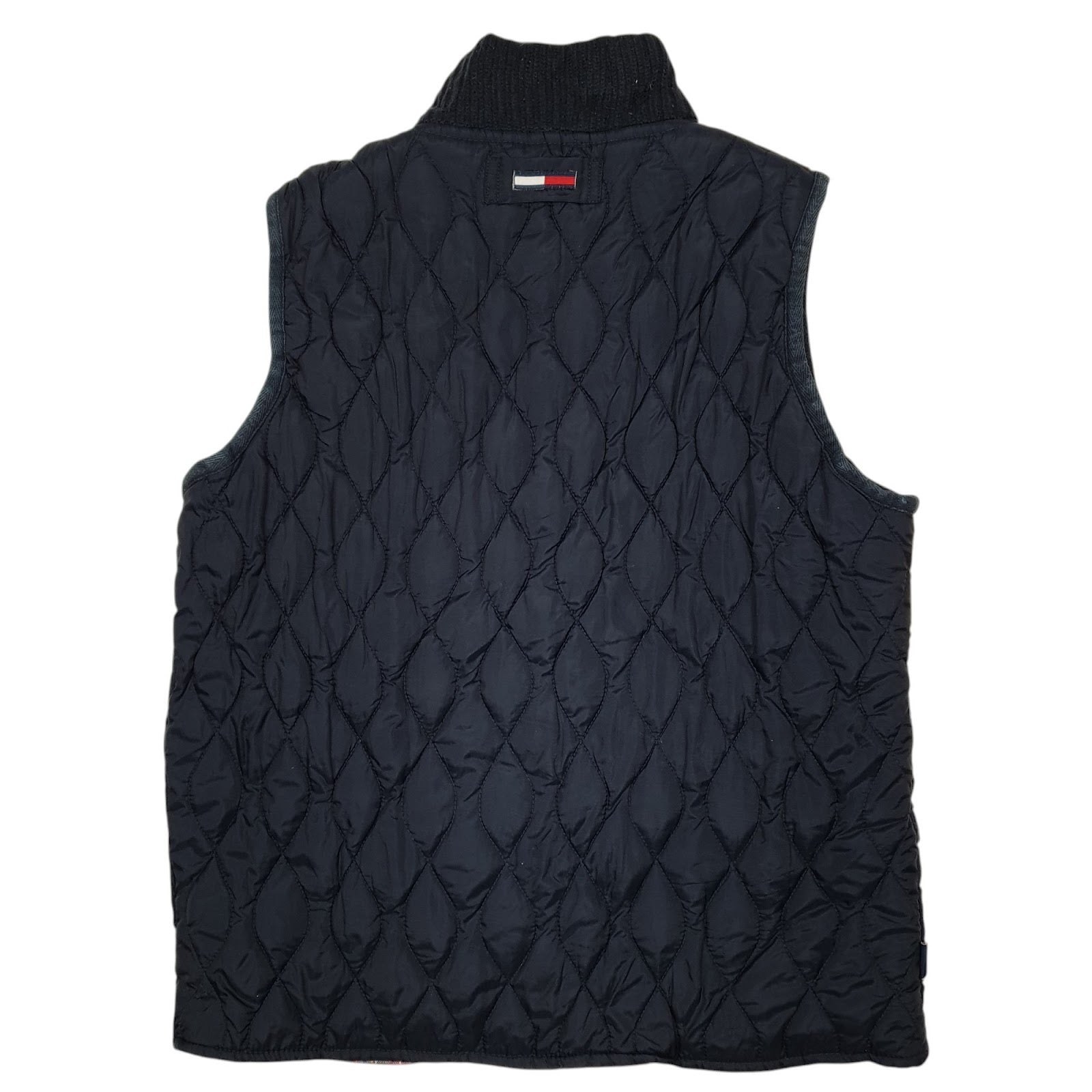 Womens Navy Tommy Hilfiger Quilted Crewneck Coat