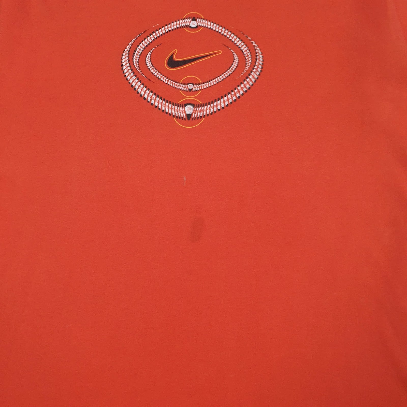 Mens Orange Nike Vintage 00s  T Shirt