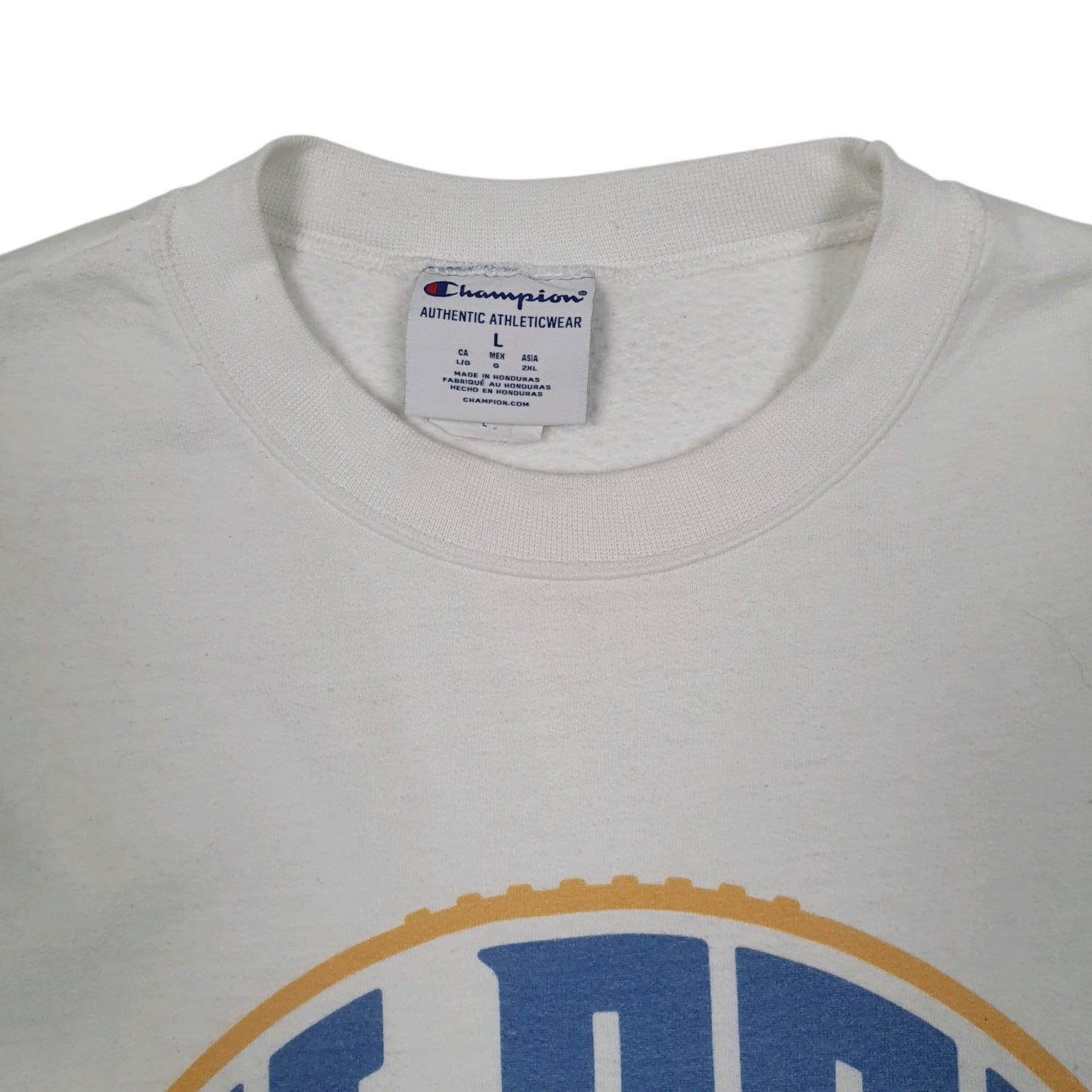 Mens White Champion Goattalk LA Rams NFL Crewneck Jumper