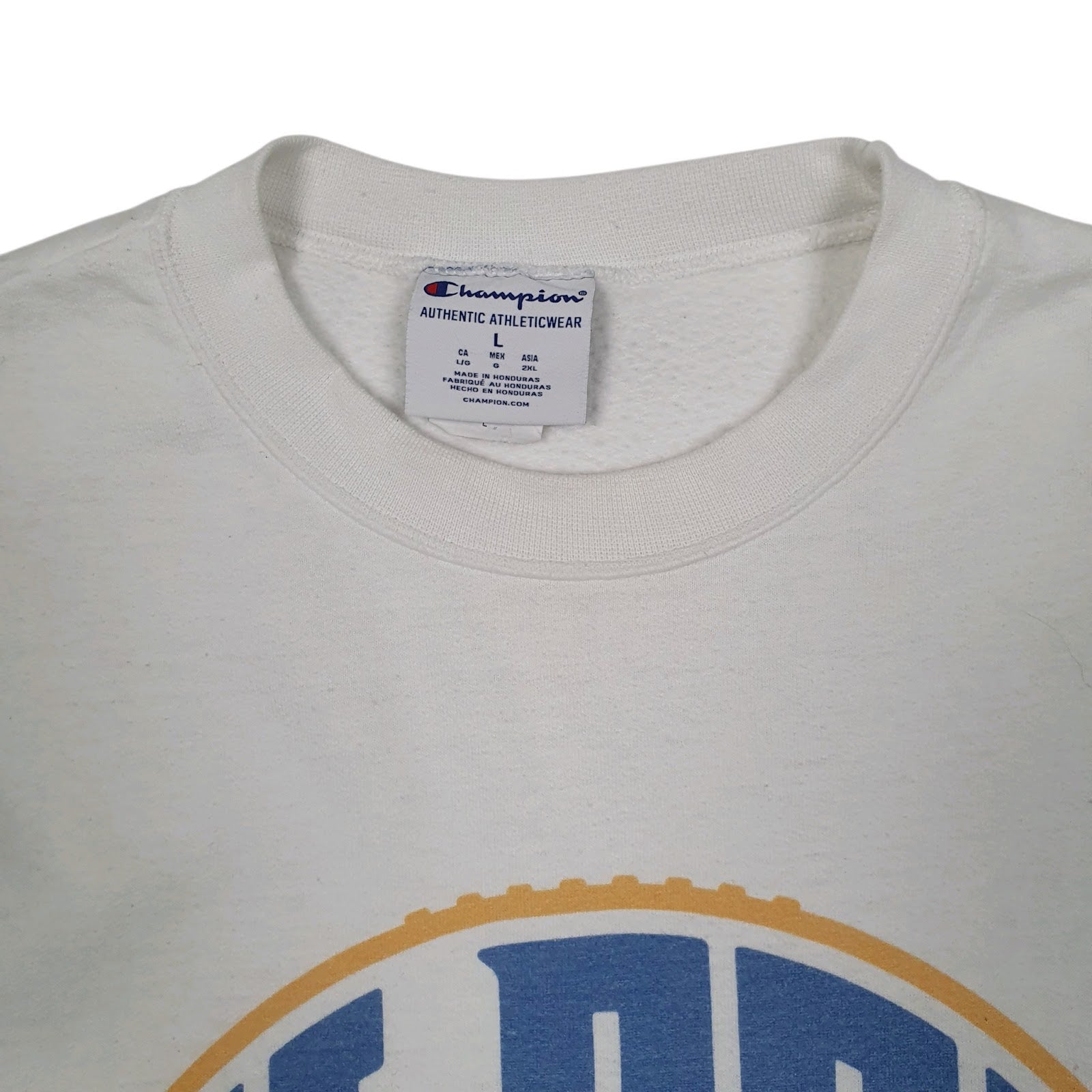 Mens White Champion Goattalk LA Rams NFL Crewneck Jumper