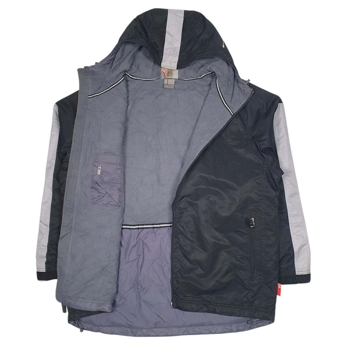 Mens Black Nike Vintage 00s Padded  Coat