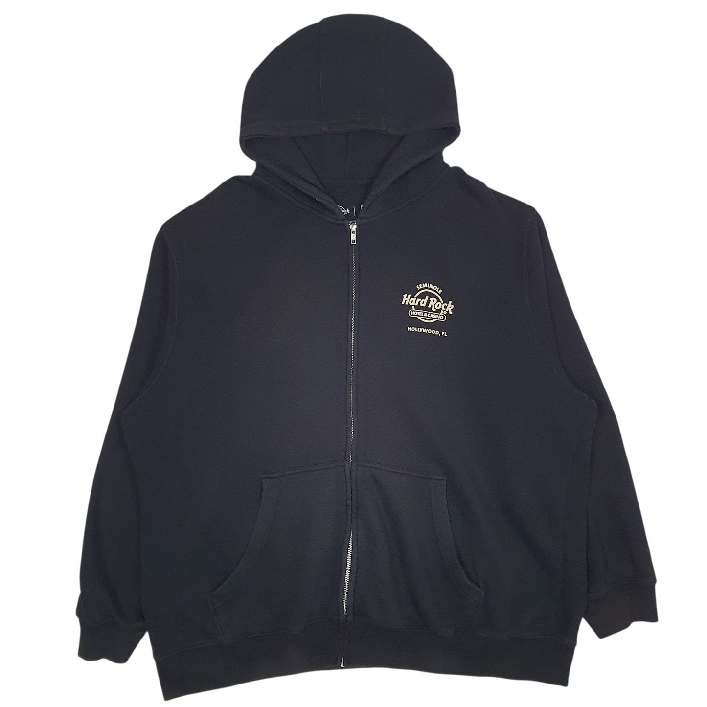 Mens Black Hard Rock  Full Zip Jumper