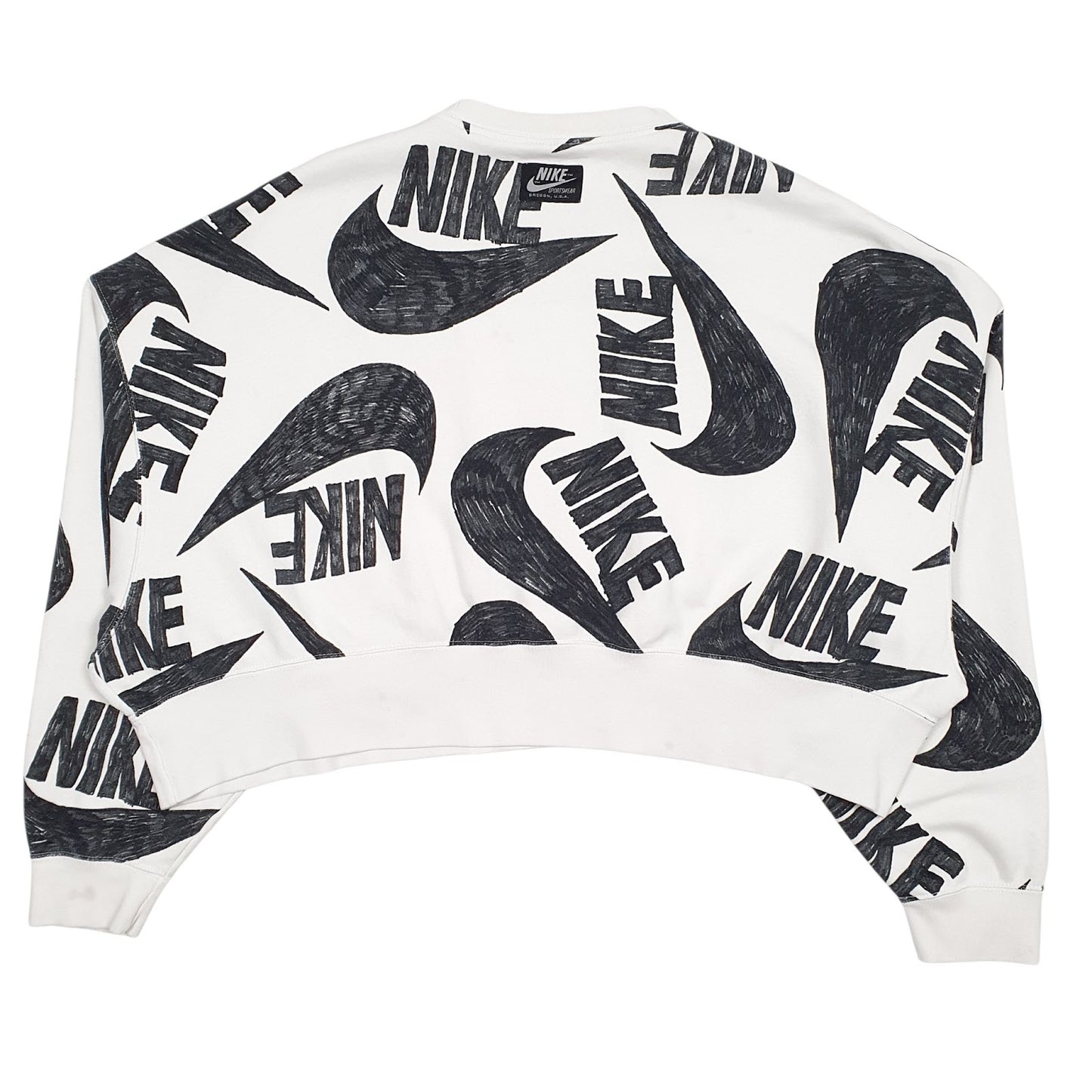 Womens White Nike  Crewneck Jumper