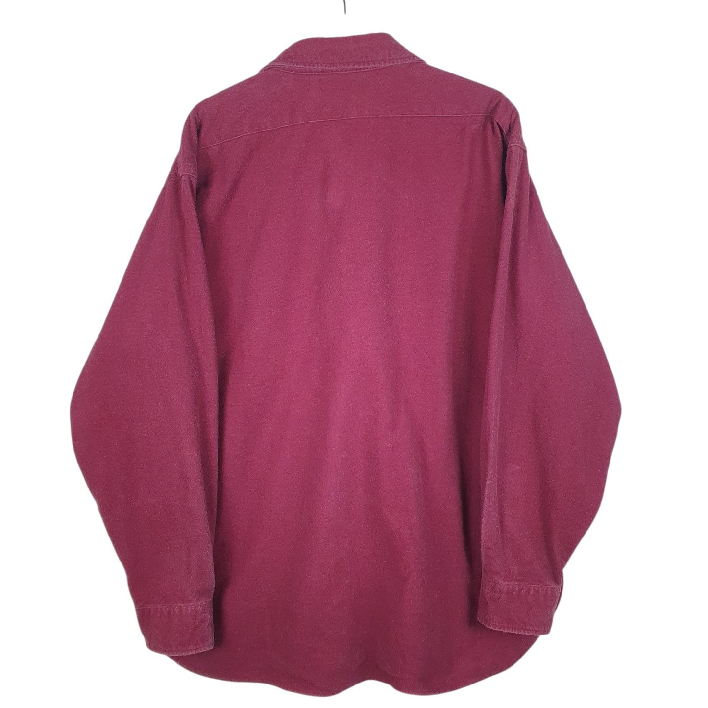Mens Burgundy L.L.Bean Chamois Vintage 90s Made In USA  Shirt