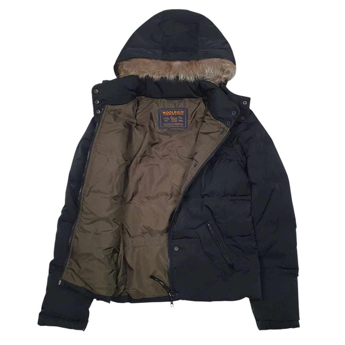 Womens Black Woolrich Parka  Coat