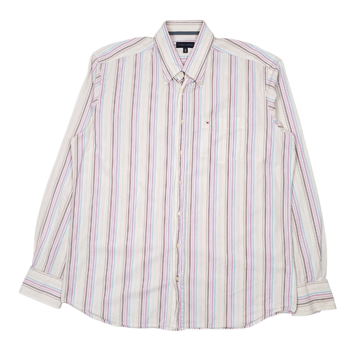 Mens White Tommy Hilfiger  Long Sleeve Shirt