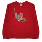 Mens Red Jerzees Graphic Crewneck Jumper