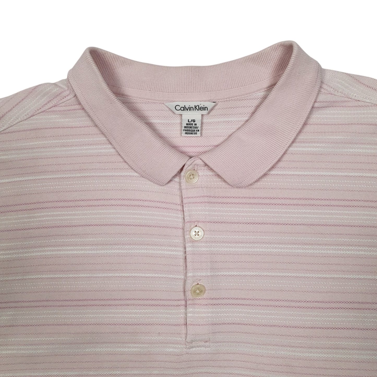 Mens Pink Calvin Klein  Hoodie Polo Shirt