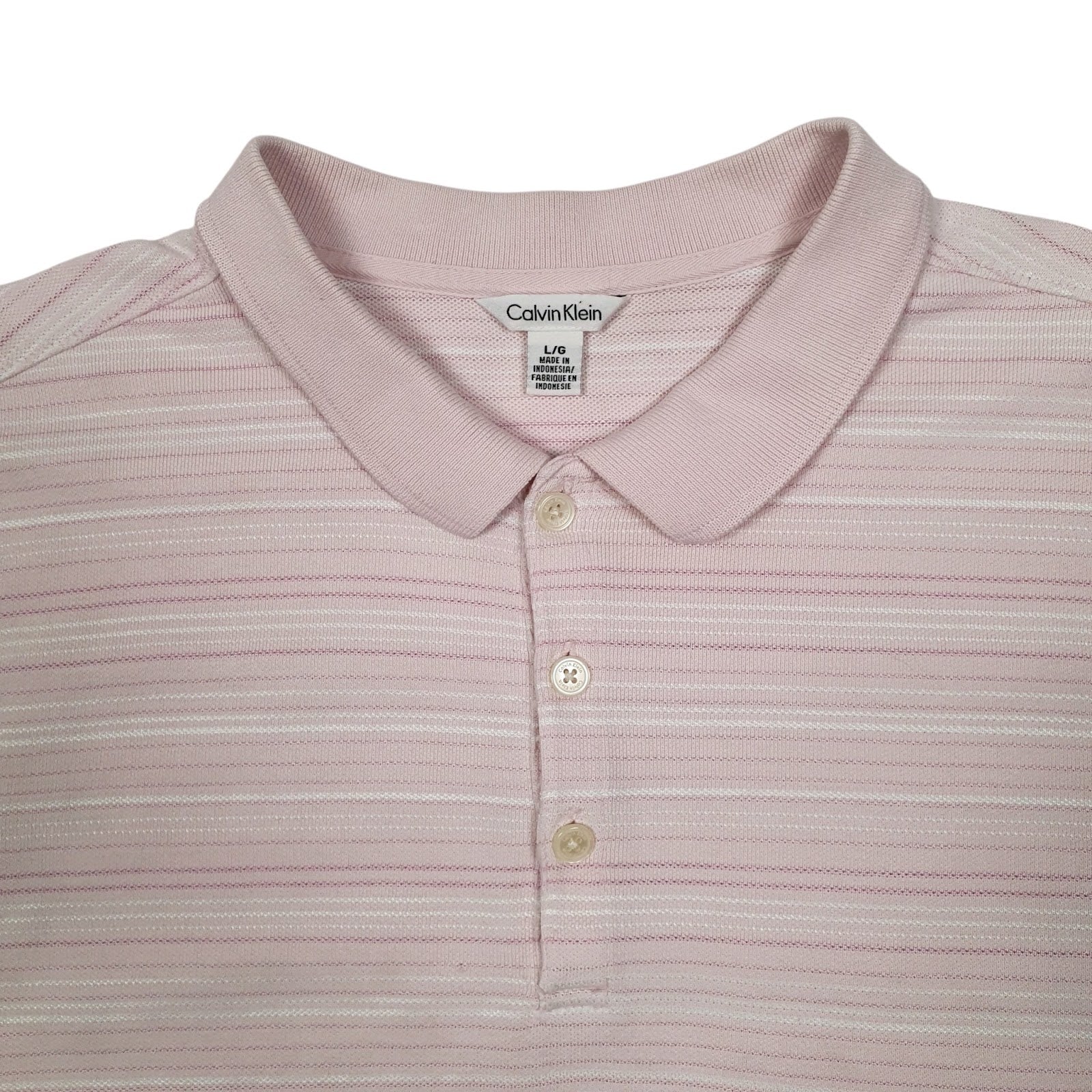 Mens Pink Calvin Klein  Hoodie Polo Shirt