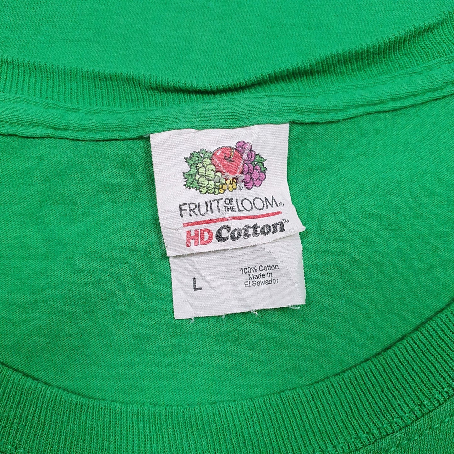 Mens Green Fruit Of The Loom Summerville Green Wave  T Shirt