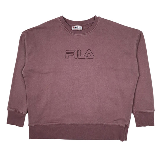 Womens Purple Fila  Crewneck Jumper