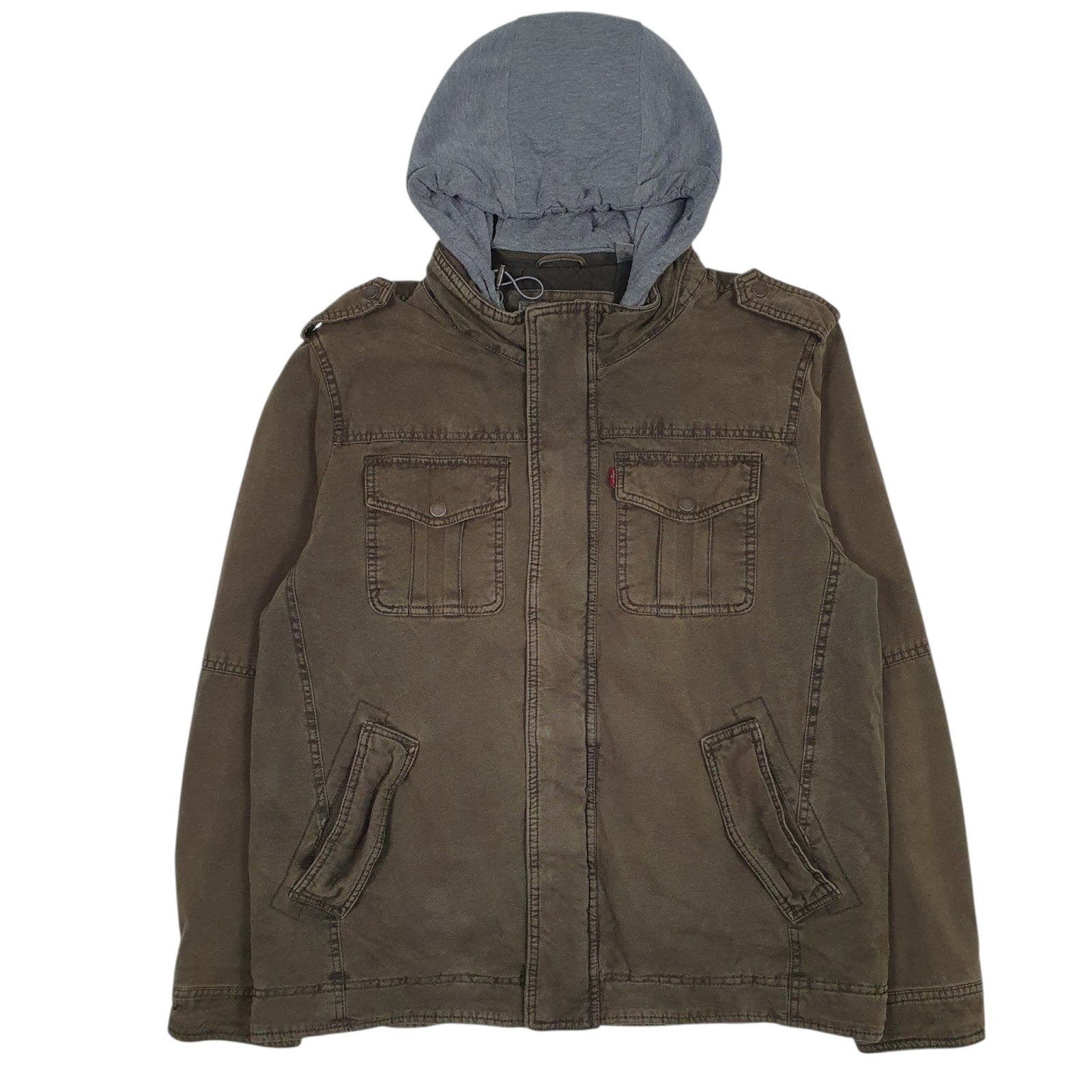 Mens Green Levis Padded  Coat