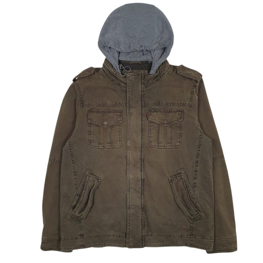 Mens Green Levis Padded  Coat