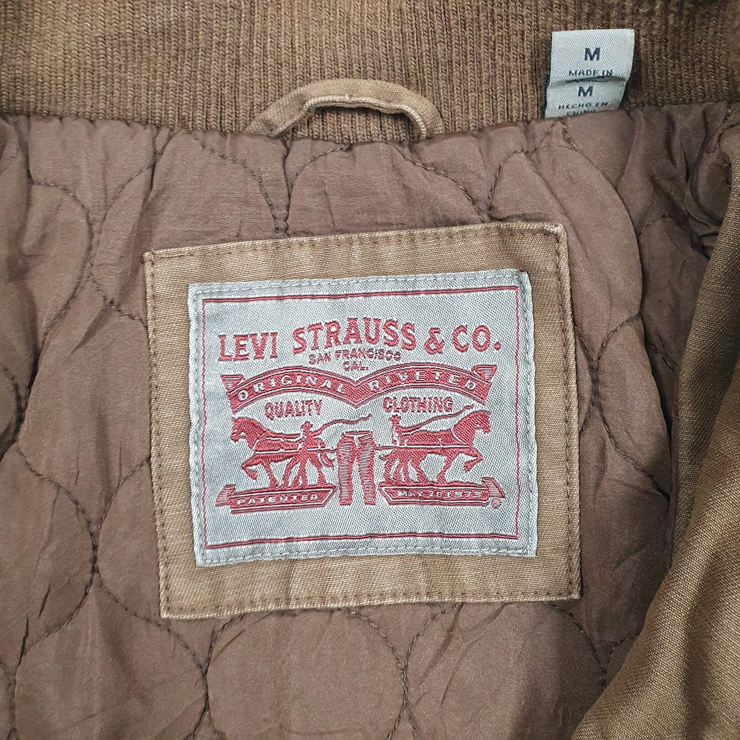 Mens Brown Levis   Coat