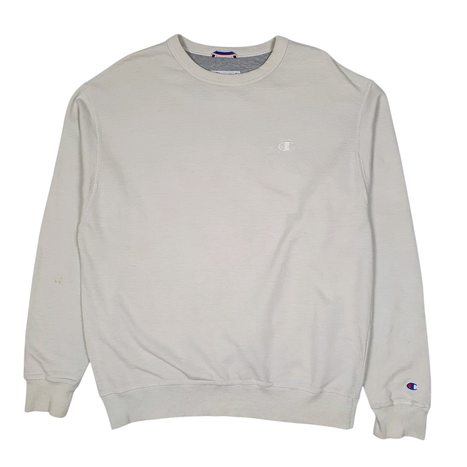 Mens Cream Champion  Crewneck Jumper