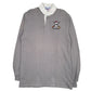Mens Grey Maxmore Rugby Vintage Schoolhouse Mercenaries Long Sleeve Polo Shirt