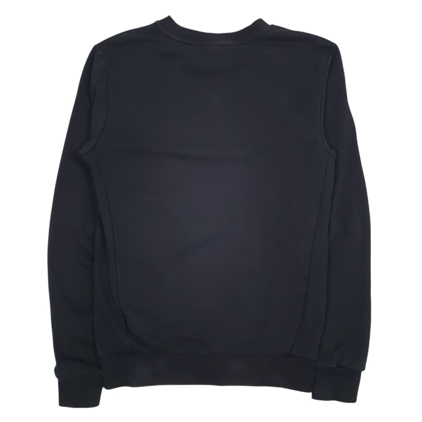 Mens Black Adidas Spellout Crewneck Jumper