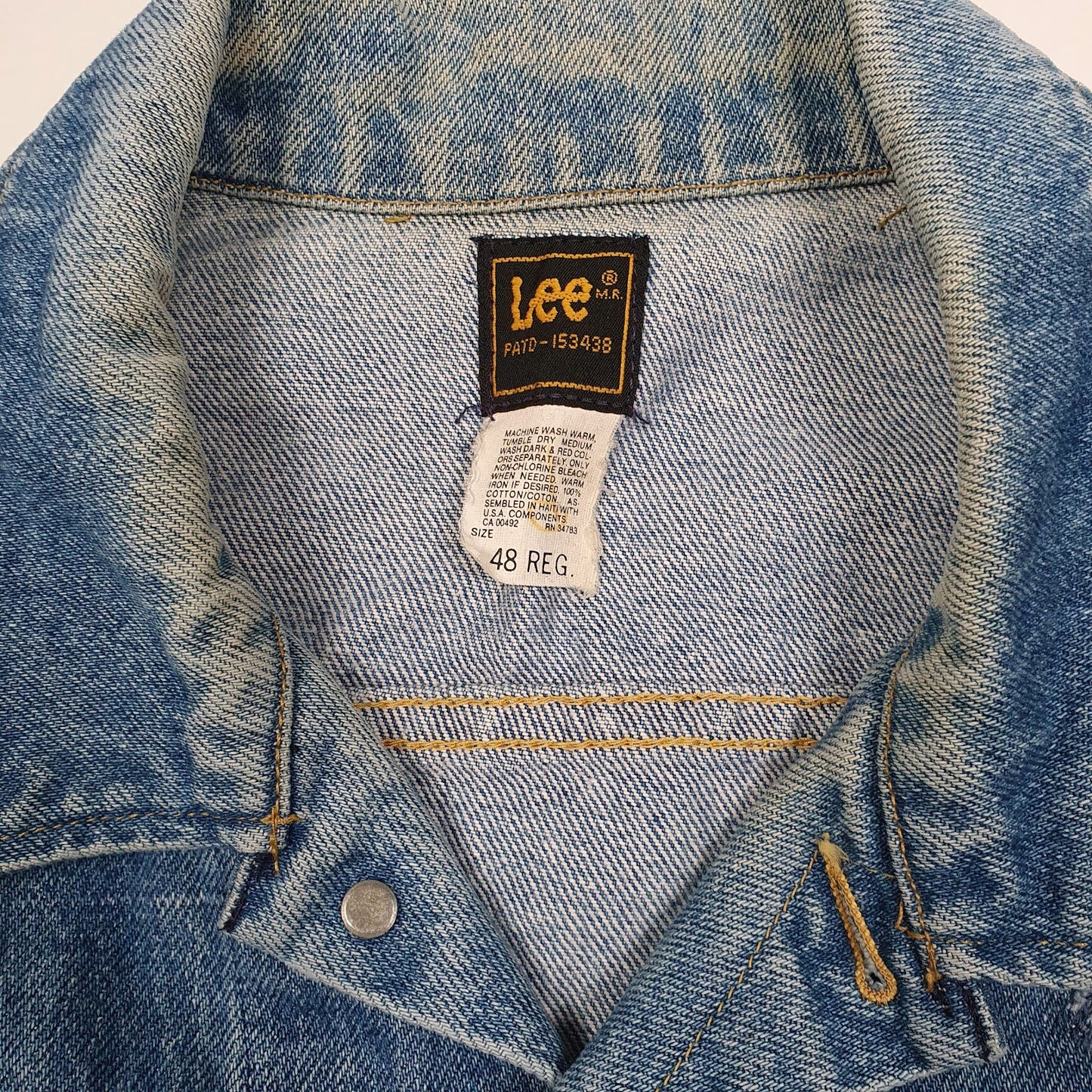 Mens Blue Lee Riders Vintage 90s Trucker Vest Gilet  Coat